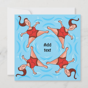 Natation synchronisée - Invitation de carte