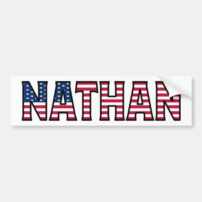 Nathan Nom Vorname USA Aufkleber Sticker Auto (Devant)