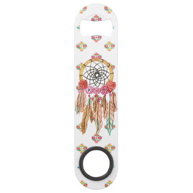 Natif américain aztèque Dreamcatcher d'aquarelle (Dos)