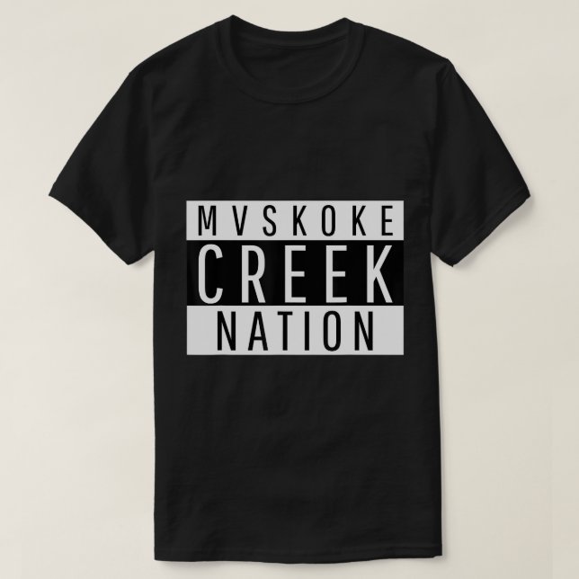 Nation de Mvskoke Creek Indigène et fière T-Shirt (Design devant)