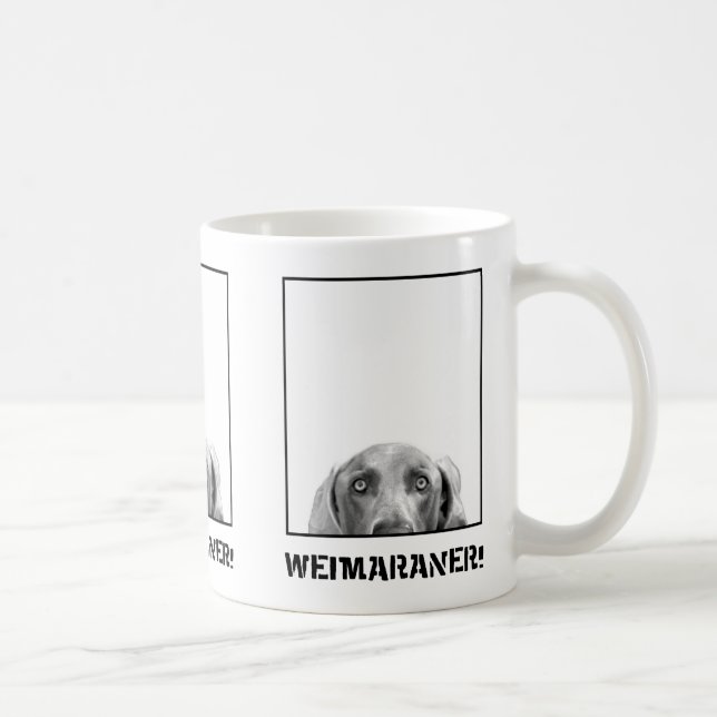 Nation de Weimaraner : Weimaraner dans une tasse (Droite)