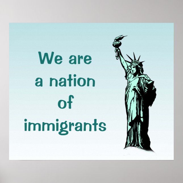 Nation des immigrants Poster bleu (Devant)