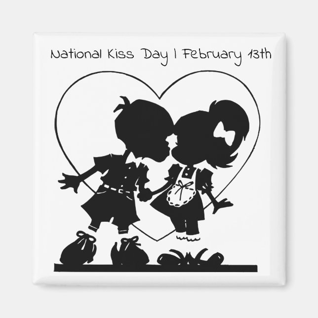 National Kiss Day Février 13th Holiday Magnet (Devant)