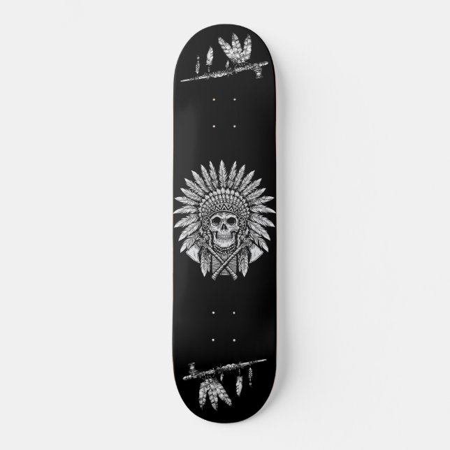 Native American Chief & Pipe Skateboard (Recto)