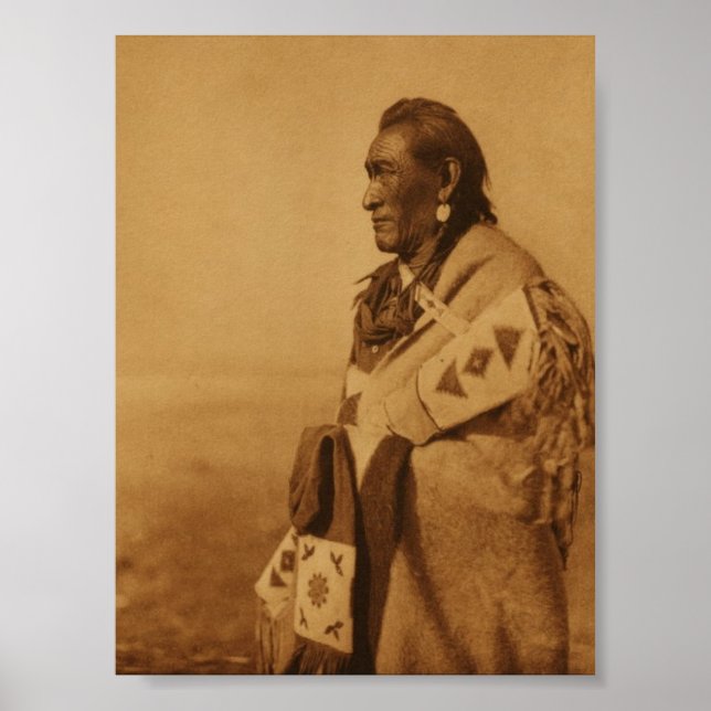 Native American Indian Blackfoot Art Print Poster (Devant)