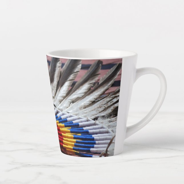 Native American Indian decorated Latte Mug  (Droite)