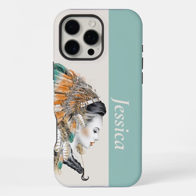 Native American iPhone 16 Pro Max Coque (Verso)