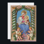 Nativité Avec Madonna Et Enfant<br><div class="desc">jolie peinture vintage à l'aquarelle avec madonna et son enfant. la madonna est assise sur un trône doré portant une longue robe bleue et rouge, un écharpe blanche à l'épaule aux étoiles dorées, une coiffure blanche, une couronne sur la tête, un halo doré, et elle tient le bébé jésus dans...</div>