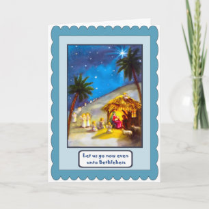Nativité, carte religieuse de Noël