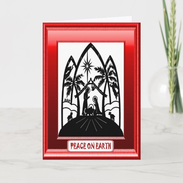 Nativité, carte religieuse de Noël (Devant)