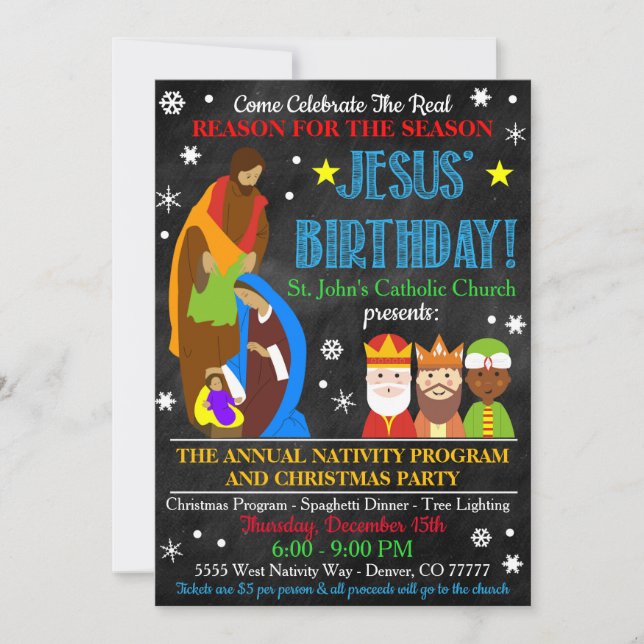 Nativité de Noël Invitation (Devant)