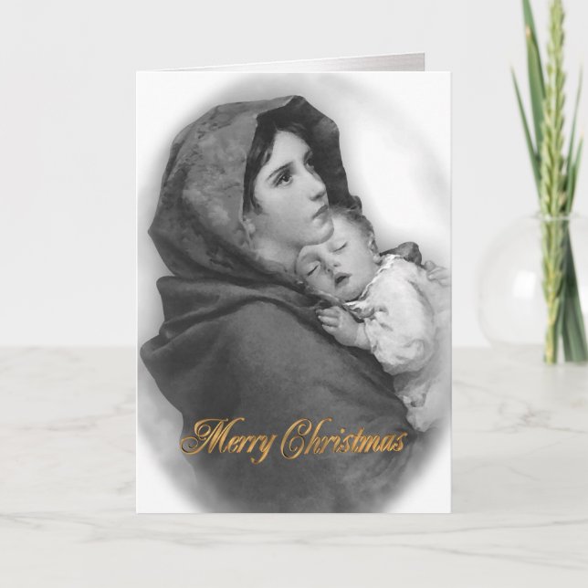 Nativité de Noël la carte religieuse de Modonna (Devant)