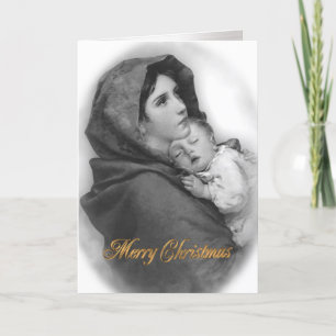Nativité de Noël la carte religieuse de Modonna