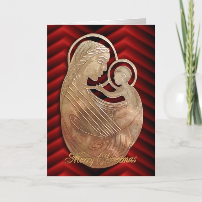 Nativité de Noël La carte religieuse Madonna (Devant)