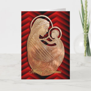 Nativité de Noël La carte religieuse Madonna