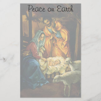 Nativité de Noël Vintage, Baby Jesus in Manger