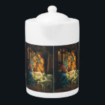Nativité de Noël Vintage, Baby Jesus in Manger<br><div class="desc">Illustration vintage conception de Noël religieux avec une nativité classique. Une scène familiale de religion chrétienne avec Marie,  Joseph et l'enfant Jésus Christ dans la crèche avec agneau et mouton. Bethléem.</div>