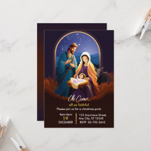 Nativité Invitation Religieux Noël Invitation