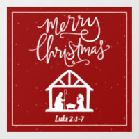 Nativité Joyeux Noël Autocollant pour Fenêtre