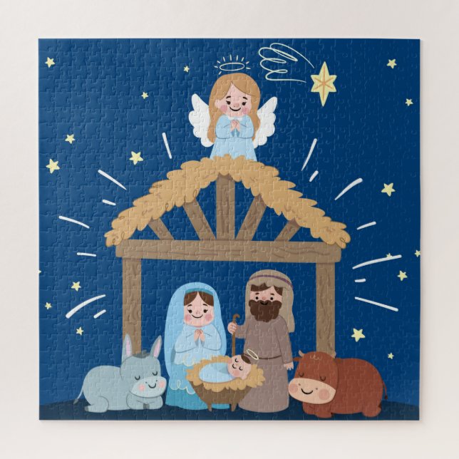 Nativité Noël mignonne Jigsaw Puzzle (Vertical)