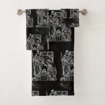 NATIVITÉ NOIRE DE BLANC ET D'OR