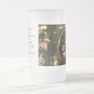 Nativité Ornement Bible Verse Frosted Glass Mug