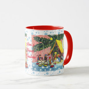 Nativité sous la Mug de sapin de Noël