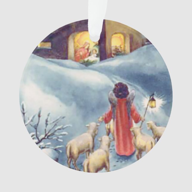 Nativité vintage de berger d'ange de Noël (devant)