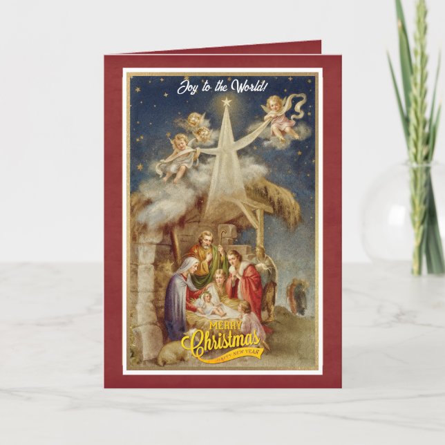 Nativité vintage Noël I Classique Religieux (Devant)