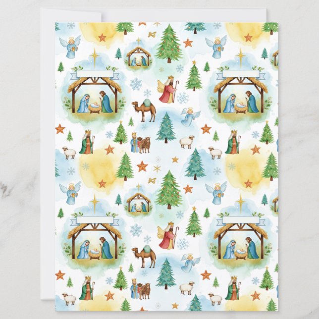 Nativity Christmas craft paper (Devant)