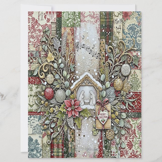 Nativity Christmas craft paper (Devant)