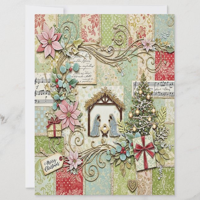 Nativity Christmas craft paper (Devant)