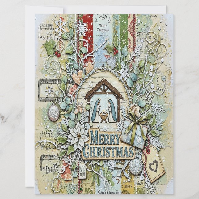 Nativity Christmas craft paper (Devant)