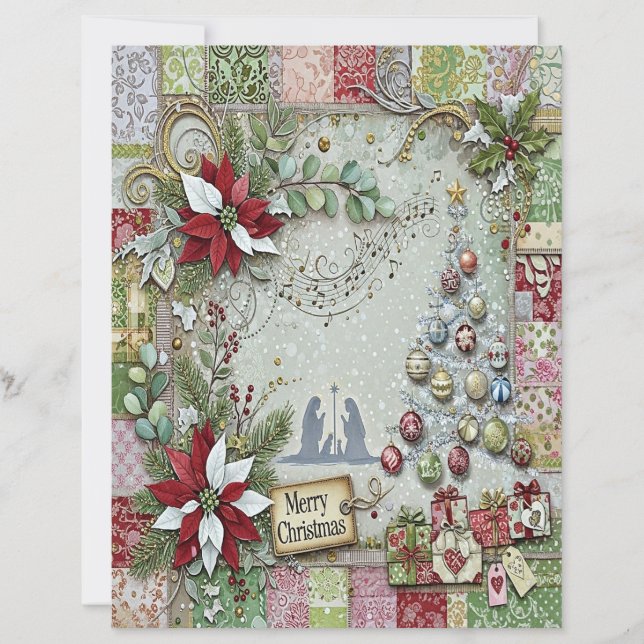Nativity Christmas craft paper (Devant)