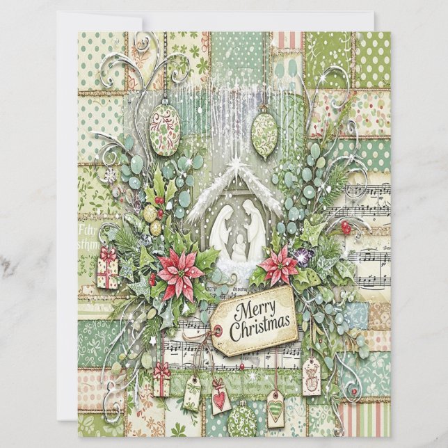 Nativity Christmas craft paper (Devant)