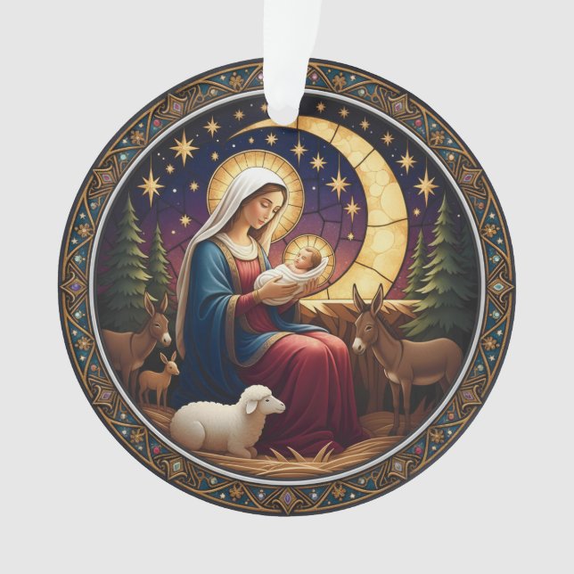 Nativity Christmas Ornament – Double-Sided (devant)