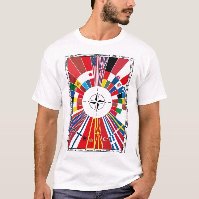 NATO & drapeau des États membres T-Shirt graphique (Devant)