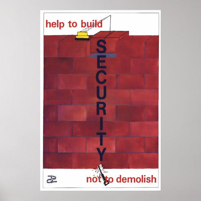 NATO Poster Help to Build SECURITY Political Decor (Devant)