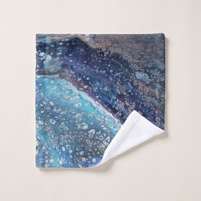 Natural Attraction 2 Blue Geode Bath Towel Set (Gant de toilette)