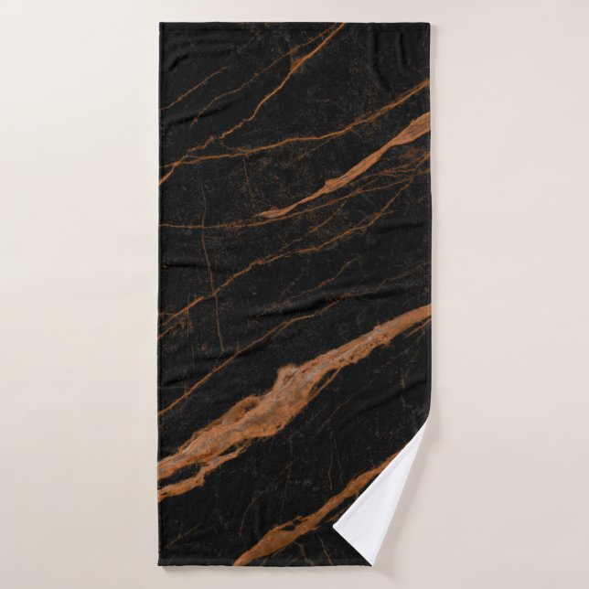 natural black emperador marble texture background  (Serviette de bain)