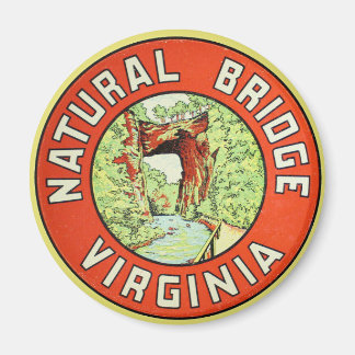 Natural Bridge Virginia voyage vintage Magnet