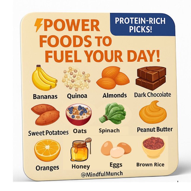 Natural Energy Boosting Fridge Magnet (Boost your energy with this daily nutrition guide magnet—perfect for tired moms, students & busy pro)