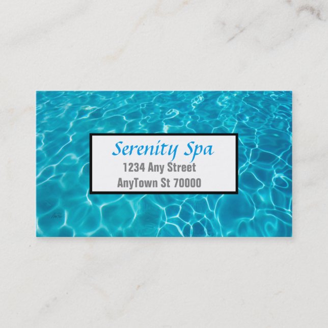 nature art spa carte de visite coutume double face (Devant)