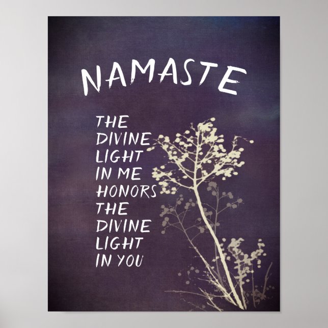 nature art zen Namaste quote décoration murale (Devant)