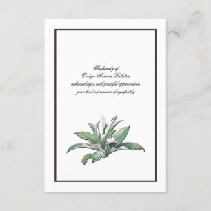 Nature botanique Sympathie Carte de remerciements