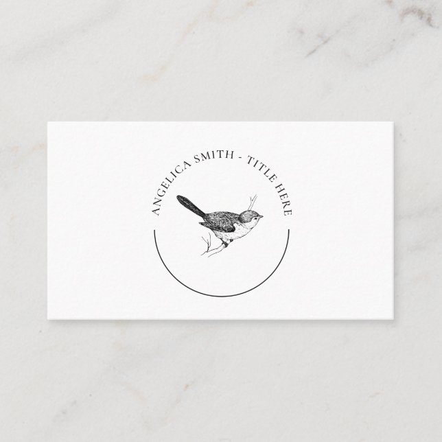 Nature - Carte de visite du logo de Bushtit Bird (Devant)