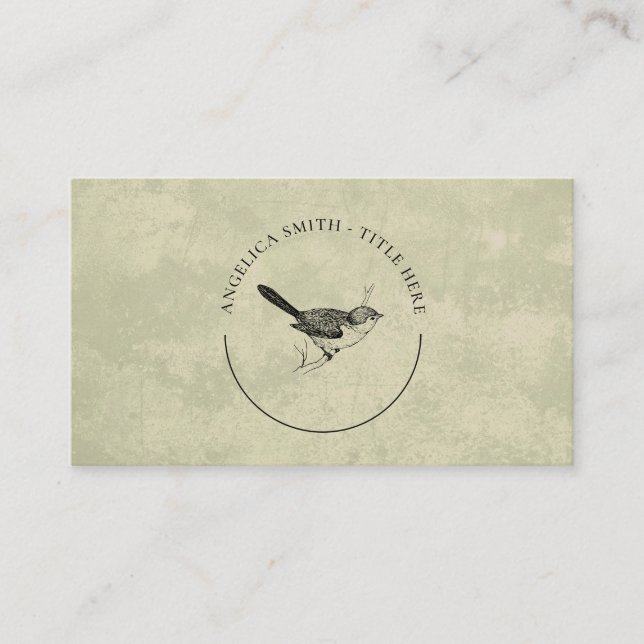 Nature - Carte de visite du logo de Bushtit Bird (Devant)