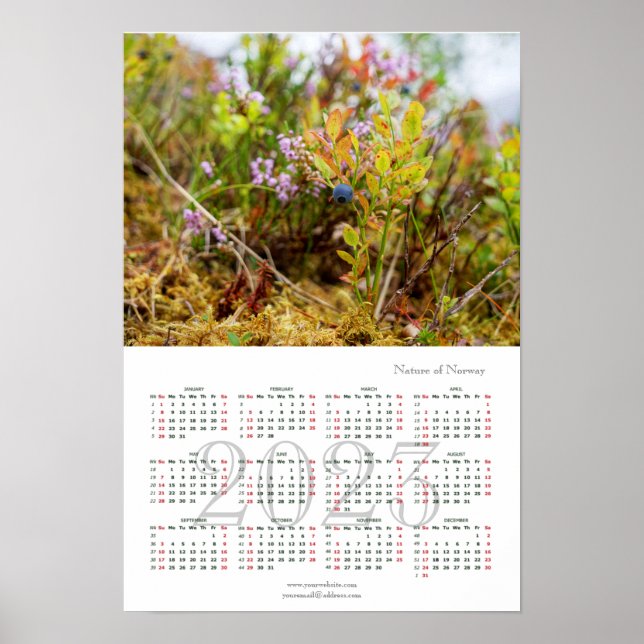 Nature de la Norvège, Calendrier 2023 Poster (Devant)