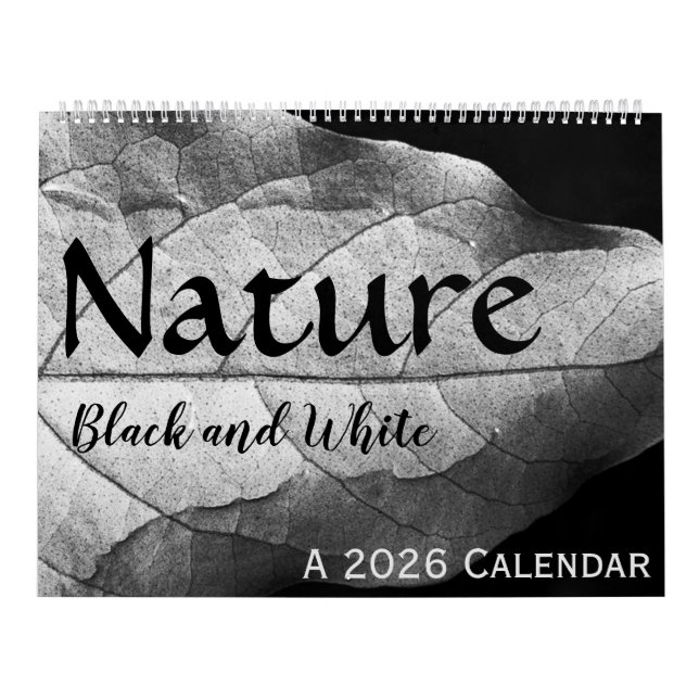 Nature en noir et blanc Calendrier 2024 (Protection)