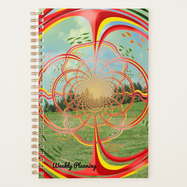 Nature Fractal Burst Weekly Planner (Devant)